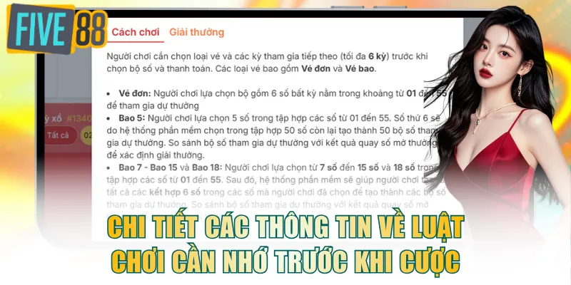 Chi tiết các thông tin về luật chơi cần nhớ trước khi cược